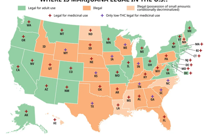 Patchwork of Pot Laws: How Marijuana Policy Varies Across the U.S.